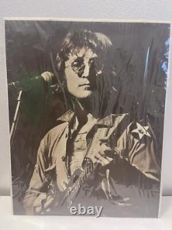 Vintage John Lennon Photo 11x14 Framed 13x16 Rare Beatles Picture
