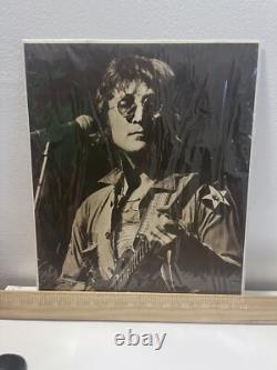 Vintage John Lennon Photo 11x14 Framed 13x16 Rare Beatles Picture