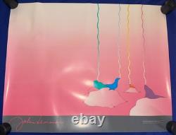 Vintage John Lennon Seals ART POSTER Yoko Ono COLOR 22x28in OFFICIAL Beatles