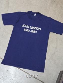 Vintage John Lennon Shirt Medium Single Stitch 1940-1980 Memorial The Beatles