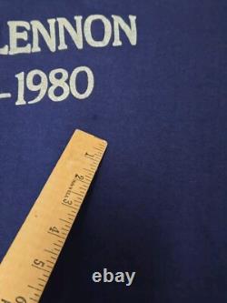 Vintage John Lennon Shirt Medium Single Stitch 1940-1980 Memorial The Beatles