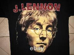 Vintage John Lennon T Shirt Mens Size 90s Beatles Memorial Rap Tee Why