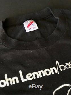 Vintage John Lennon T-shirt 80's 90s Bag One The Beatles Yoko Ono Rare VTG RARE