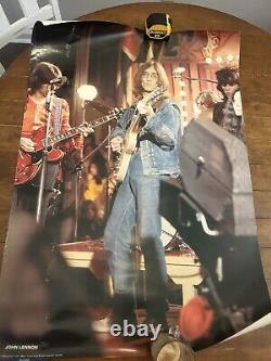 Vintage Original 1970s John Lennon And The Beatles Poster 38x27