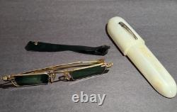 Vintage Pat Boone Green Sunglasses With Case John Lennon Beatles Byrds 50's Mod