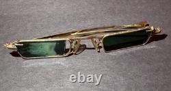 Vintage Pat Boone Green Sunglasses With Case John Lennon Beatles Byrds 50's Mod
