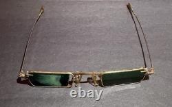 Vintage Pat Boone Green Sunglasses With Case John Lennon Beatles Byrds 50's Mod