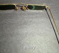 Vintage Pat Boone Green Sunglasses With Case John Lennon Beatles Byrds 50's Mod