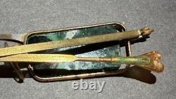 Vintage Pat Boone Green Sunglasses With Case John Lennon Beatles Byrds 50's Mod