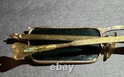 Vintage Pat Boone Green Sunglasses With Case John Lennon Beatles Byrds 50's Mod
