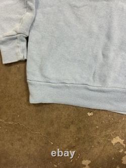 Vintage RARE 1960/70s Yoko Ono Beatles John Lennon Stencil Blue Sweatshirt 18X23