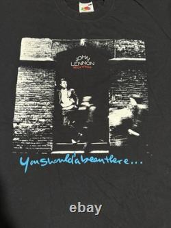 Vintage Rare JOHN LENNON T-Shirt Rock N Roll You Shoulda Been There Beatles L