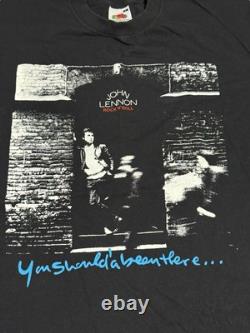 Vintage Rare JOHN LENNON T-Shirt Rock N Roll You Shoulda Been There Beatles L