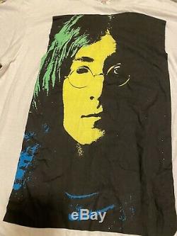 Vintage Rare John Lennon Photo Portrait Shirt XL Beatles Band USA