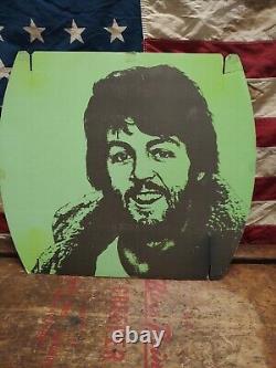Vintage Record Store The Beatles Cardboard Display Paul McCartney John Lennon