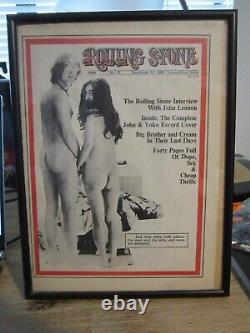 Vintage Rolling Stone Magazine #22 Nov 1968 John Lennon & Yoko Framed withInsert