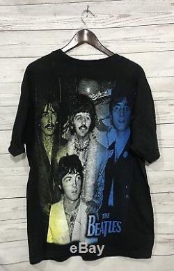 Vintage The Beatles 1980s All Over Print Shirt Tee John Lennon McCartney