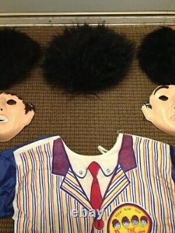 Vintage The Beatles John Lennon & Ringo Starr Halloween Costume Lot In Box Rare