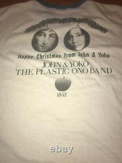 Vintage The Beatles T Shirt War is Over John Lennon Yoko 1978 MosquitoHead Sz L
