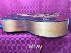 Vintage USSR Soviet Parlor Acoustic Guitar John Lennon Beatles Art Rare Decor