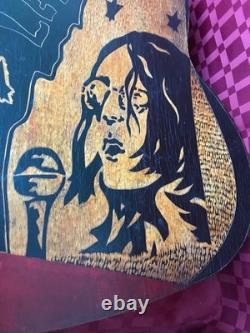 Vintage USSR Soviet Parlor Acoustic Guitar John Lennon Beatles Art Rare Decor