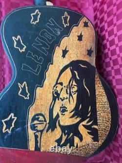 Vintage USSR Soviet Parlor Acoustic Guitar John Lennon Beatles Art Rare Decor