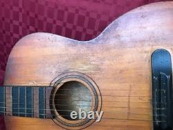 Vintage USSR Soviet Parlor Acoustic Guitar John Lennon Beatles Art Rare Decor