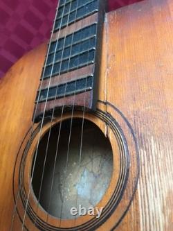 Vintage USSR Soviet Parlor Acoustic Guitar John Lennon Beatles Art Rare Decor