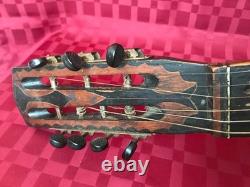 Vintage USSR Soviet Parlor Acoustic Guitar John Lennon Beatles Art Rare Decor