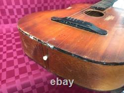 Vintage USSR Soviet Parlor Acoustic Guitar John Lennon Beatles Art Rare Decor