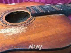 Vintage USSR Soviet Parlor Acoustic Guitar John Lennon Beatles Art Rare Decor