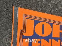 Vtg 1960s 70s John Lennon The Beatles Give Peace A Chance Felt Pennant 30 Rare