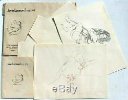 Vtg 1970 The Beatles / John Lennon Bag One Lithograph ArtWork Catalog Set