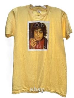 Vtg 1975 John Lennon Printed T-Shirt M Sneakers The Beatles