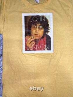 Vtg 1975 John Lennon Printed T-Shirt M Sneakers The Beatles