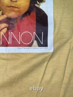 Vtg 1975 John Lennon Printed T-Shirt M Sneakers The Beatles