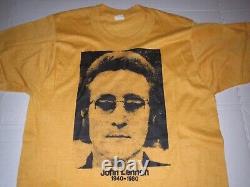 Vtg 1980 John Lennon Tribute T-shirt Beatles Classic Rock Small MINT RARE