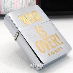 WAR IS OVER! John Lennon Yoko Ono Beatles Zippo Oil Lighter 2003 MIB Rare