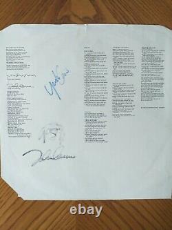 WONDERFUL Genuine Signed album inner sleave signed by JOHN LENNON and YOKO ONO