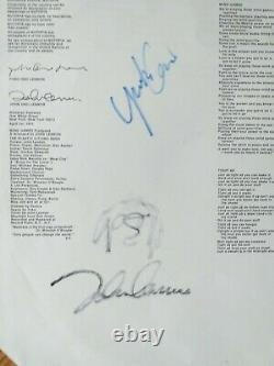 WONDERFUL Genuine Signed album inner sleave signed by JOHN LENNON and YOKO ONO