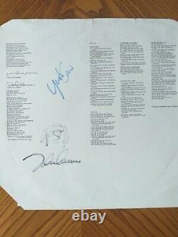 WONDERFUL Genuine Signed album inner sleave signed by JOHN LENNON and YOKO ONO