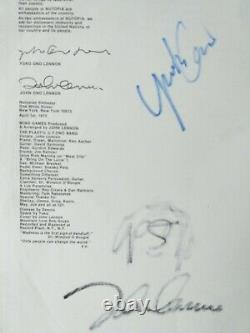 WONDERFUL Genuine Signed album inner sleave signed by JOHN LENNON and YOKO ONO