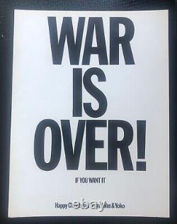 War Is Over! Vintage 1970 John Lennon Yoko Ono Original Postcard 6x8