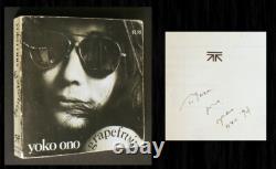 YOKO ONO SIGNED GRAPEFRUIT 1971 Touchstone Ed (Beatles, John Lennon)