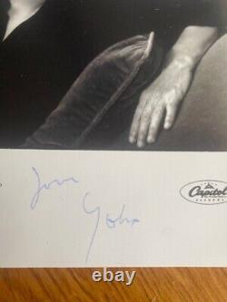 Yoko Ono Original Signed Card John Lennon Beatles