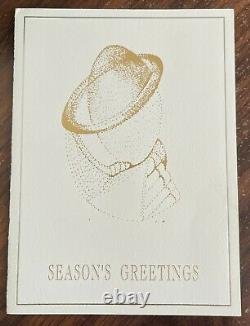 Yoko Ono Signed 1996 Xmas Card Sent From Studio 1 + Envelope John Lennon Beatles