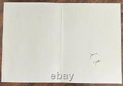 Yoko Ono Signed 1996 Xmas Card Sent From Studio 1 + Envelope John Lennon Beatles