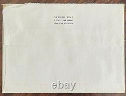 Yoko Ono Signed 1996 Xmas Card Sent From Studio 1 + Envelope John Lennon Beatles