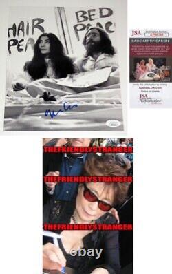 Yoko Ono signed JOHN LENNON 8x10 Photo Autographed b PROOF The Beatles JSA COA